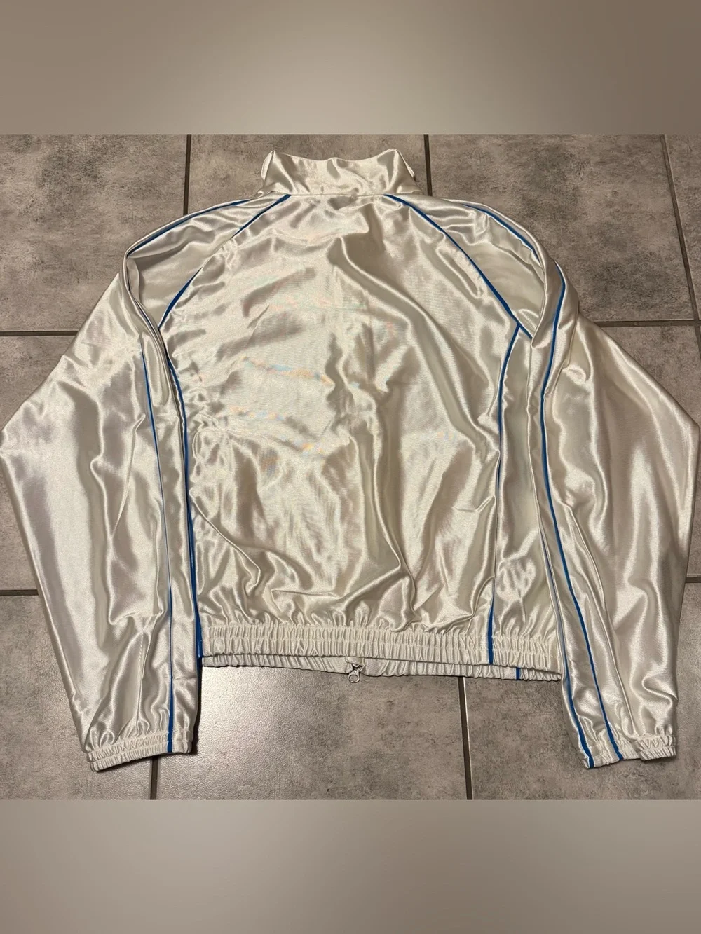 PUMA x FENTY T7 Piping Track Jacket Womens Size XS Warm White NWT